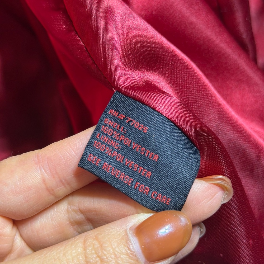 Adrienne Landau Red Faux‎ Fur Croc Embossed Zip Jacket Women’s 2X Plush Luxe - Picture 11 of 12